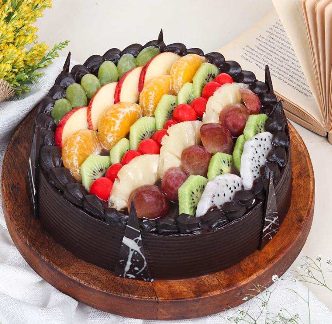 Fruits Cake | Fruit Theme Cake | Fruit Art Cake – Liliyum Patisserie & Cafe