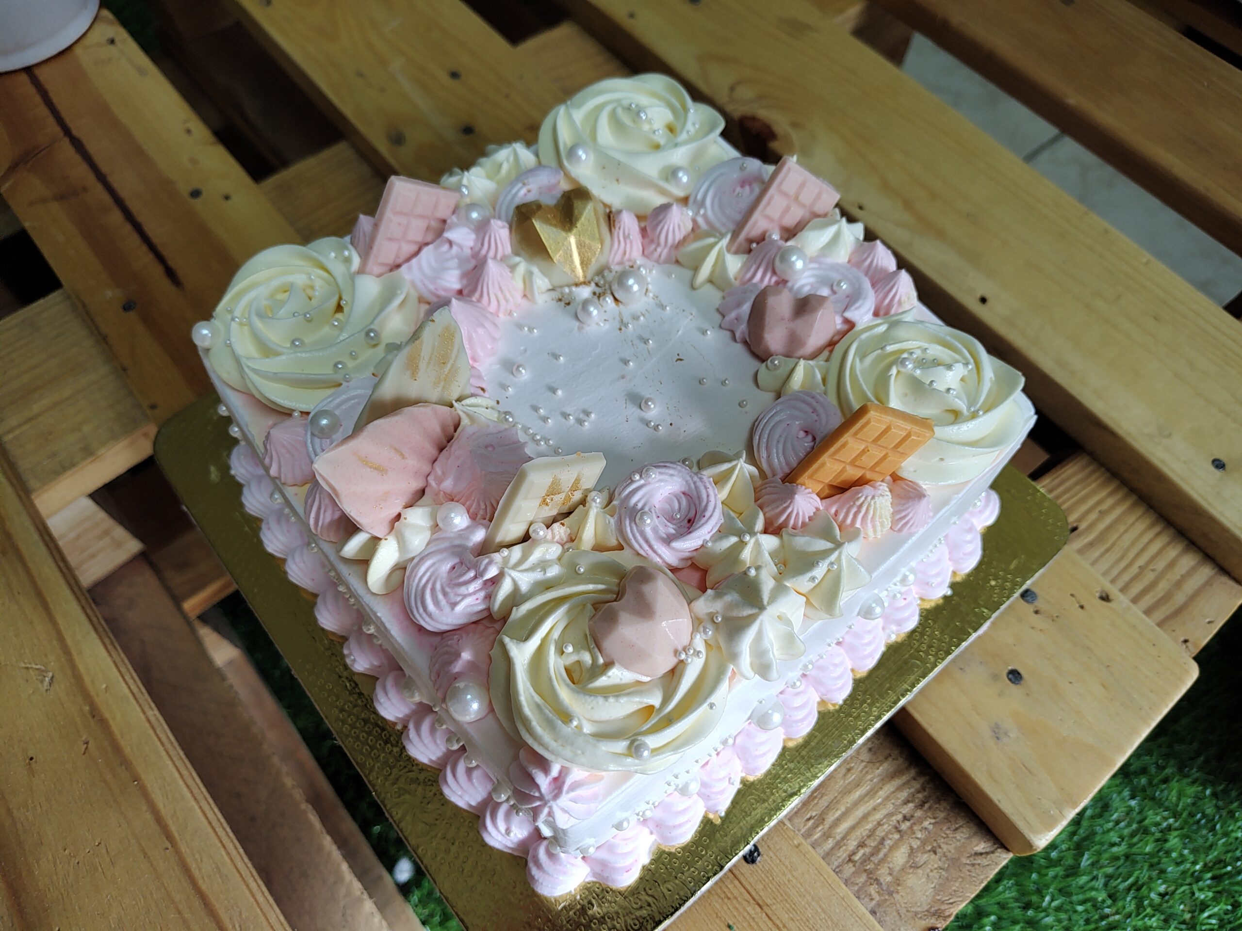 Square Cake - Blue Dreamy Vintage Cake – Honeypeachsg Bakery