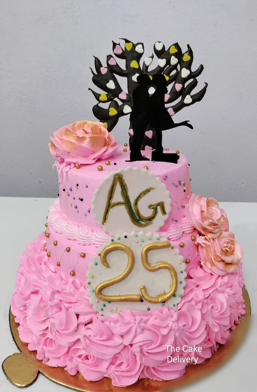 Fresh Flower Birthday Cake, birthday cake and flowers online delivery |  Yummy cake