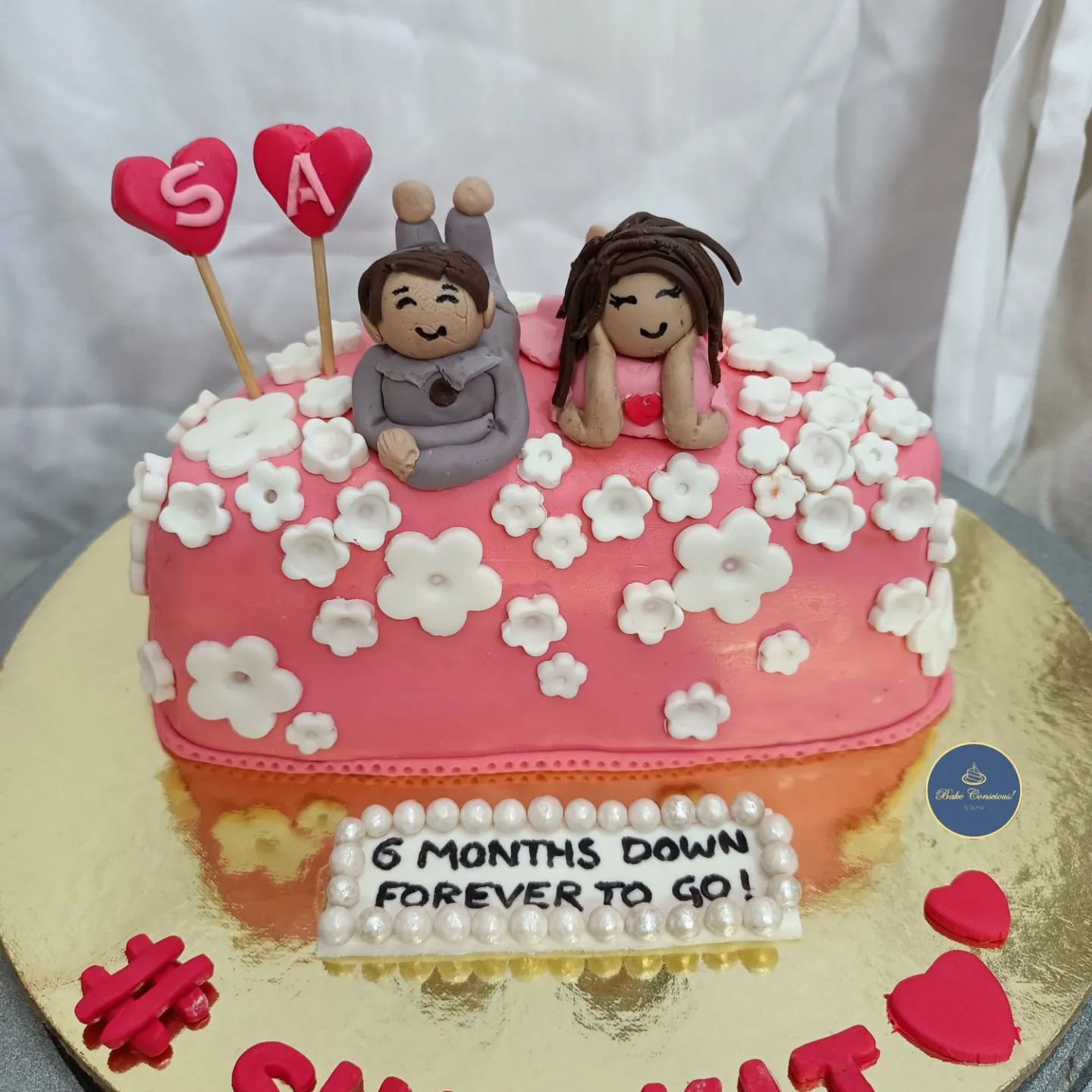 6 Months Cake. Half Birthday Cake. Noida & Gurgaon – Creme Castle