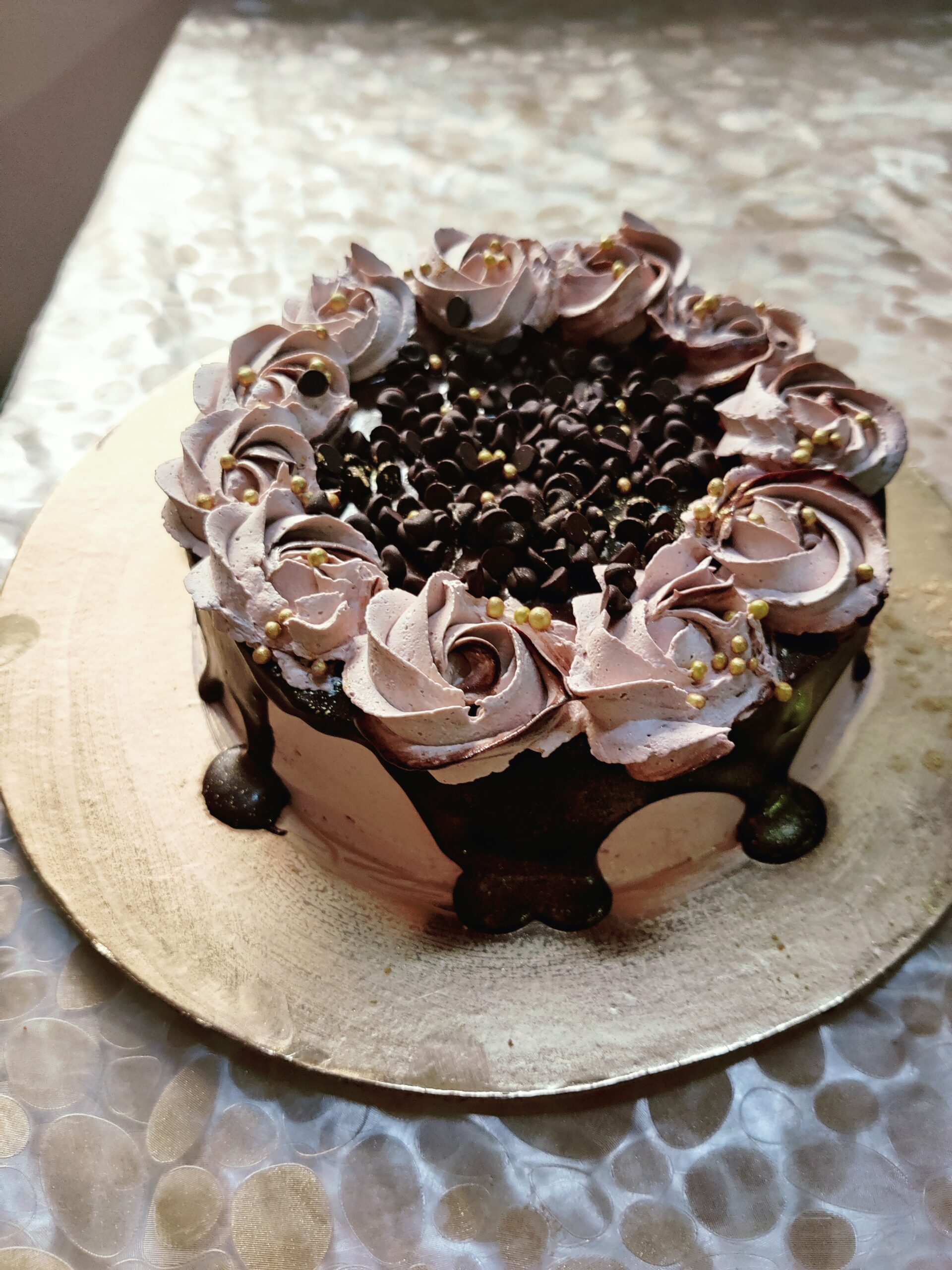 Pressure Cooker Chocochips Cake recipe by naveen baid at BetterButter